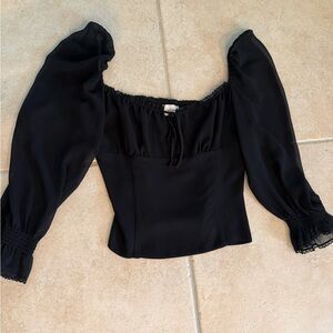 Wilfred Black Off-Shoulder Blouse